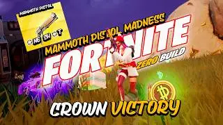 🔥 Mammoth Pistol Madness! EPIC Solo Victory in Zero Build Fortnite 🔥