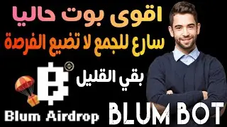 📌 اقوى بوت حاليا BLUM | سعر العملة راح يكون 🔥 | الادراج قريبا جدا | ربط المحفظة متاح حاليا