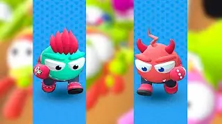 Om Nom Run - Red Nom and Devil Nom vs 100 Runners