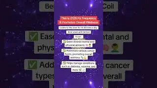 This Is 2128 Hz Frequency It Promotes Overall Wellness
