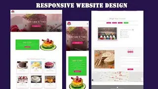 RESPONSIVE WEBSITE DESIGN USING HTML|CSS|JAVASCRIPT|CAKE SHOP TEMPLATE|FOOD WEBSITE DESIGN CONCEPT.