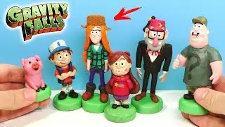 MAKING Gravity Falls from clay Wendy Soos Stanley Pines | PLASTICINE TUTORIAL
