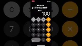 Calculate Percentage easy way #%