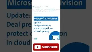 CMA UK BLOCK Microsoft / Activision $70 Billion Takeover #Shorts