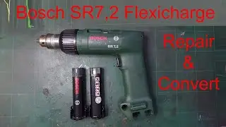 Restoring a Bosch SR 7.2 Flexicharge screwdriver and converting batteries to Li-Ion.
