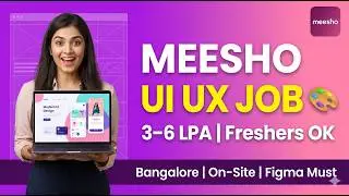 Meesho UI UX Design Job 2026 | Brand Associate | Bangalore | 3–6 LPA | Freshers Apply