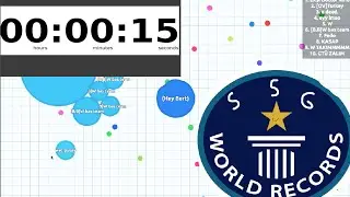AGAR.IO World Record | Fastest to 1st Place | 15 Seconds