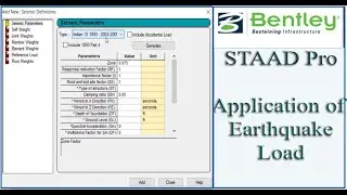 STAAD Pro Tutorial For Beginners [Episode 17]: Application of the Earthquake Load
