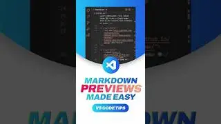 Easy Markdown Previews in VS Code! #shorts