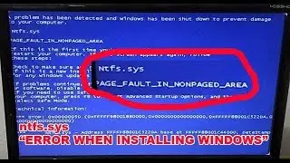 Page_Fault_In_Nonpaged_Area ntfs.sys 0x00000050