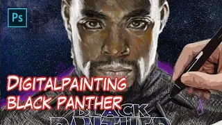 speed painting - black panther - Chadwick Boseman