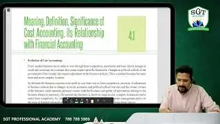 CMA Foundation Costing full Revision| CMA Revision| CMA Foundation Marathon| SGT Academy