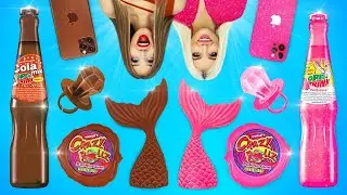 Tantangan SAUS COKLAT || 24 Jam Lucu Siapa Terakhir BERHENTI Makan Makanan Coklat oleh RATATA COOL
