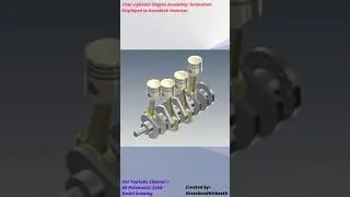 Autodesk Inventor Assembly Animation || Four Cylinder Engine Assembly