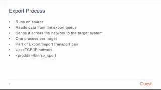 VIDEO - SharePlex architecture, its processes and queues.