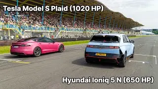 2025 Hyundai Ioniq 5 N vs. Tesla Model S Plaid vs. Audi R8 V10 vs. BMW M5 G30 & More!