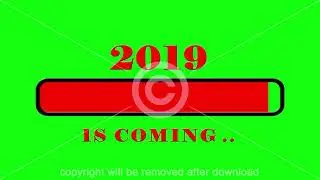 2019 happy new year green screen