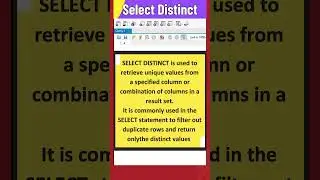 4 - SELECT DISTINCT Statement | SQL Queries