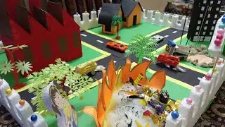 Air Pollution School Project/Air Pollution Model#exhibitionart #schoolproject
