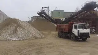 МАЗ самосвал/Рейс щебня/Работа весной