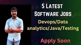 5 Latest software Jobs in IT | @LuckyTechzone