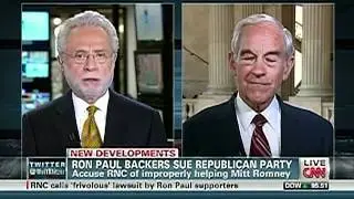 Ron Paul CNN Interview 06/19/12, Lawsuit On RNC, Mitt Endorsement? RNC CONvention