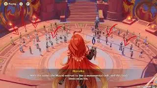 Natlan people when their Archon giving speech