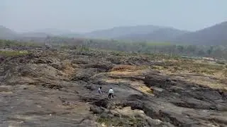 view of satdhara waterfall and mountains
