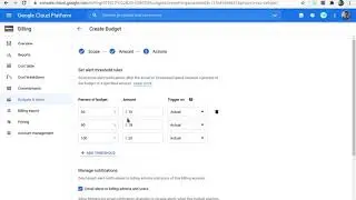 Gcloud budget alert