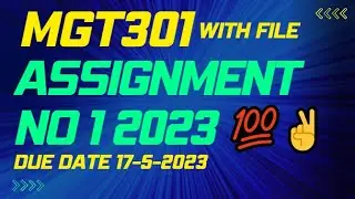 MGT301 Assignment 1 Solution Fall 2023 | MGT301 Assignment 1 Solution 2023
