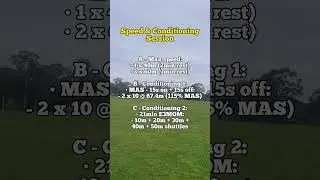 Speed & Conditioning Session - 14/8/24
