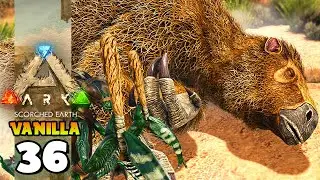 DOMANDO MEGATÉRIO COM NOSSOS MANTIS!!! ARK: SCORCHED EARTH (VANILLA) 36