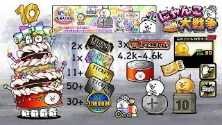 Battle Cats 10th Anniversary Stone Cat Statue! How to get Free Cat Food?