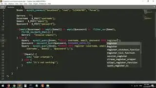 004: Creating the registration system
