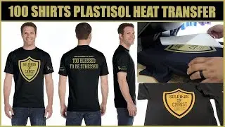 Step by Step How to do a FRONT BACK & SLEEVE Plastisol Heat Transfer