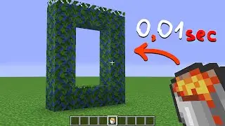 fastest way to build nether portal in survival
