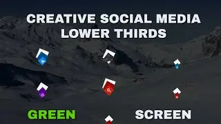 Social Media Lower Thirds Green Screen Templates (Free lower third with green screen)