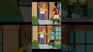 Simpsons x Messi🇦🇷🐐 and Ronaldo🇵🇹🐐 #shorts #viral #messi #edit #trending #cr7 #funny #football #а4