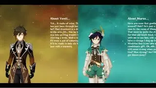 Venti(Barbatos) and Zhongli(Morax) Talk about Each other in Japanese | Genshin Impact