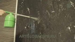 Испытание напором воды - Краш-тест гибкого камня производства компании Art-Global