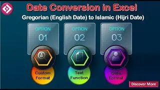 Date Conversion in Excel | Gregorian to Hijri | Hijri to Gregorian | Islamic to English Date