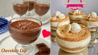 Banana Chocolate Magnolia - Cold Chocolate Cups - chef Hadiya