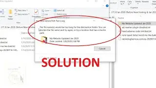 The file name(s) would be too long for the destination folder | How To Tech Guide Video