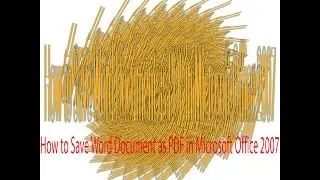 How to Save Word Document as PDF in Microsoft Office 2007