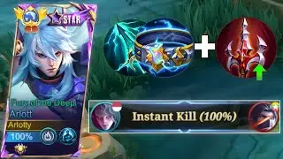 BUFFED ARLOTT NEW TRUE DAMAGE LIFESTEAL BUILD!! (100% instant kill!)