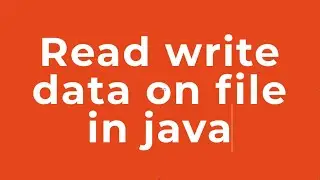 Read write data on file in java