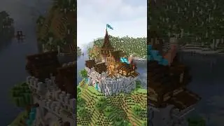Building an island with a castle - Minecraft Timelapse & Tutorial