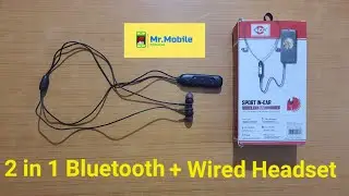 2 in 1 Bluetooth + Wired Headset | Bluetooth Cum  Wired Earphones | Locket, Sports Design |₹450|