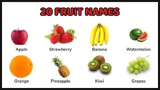 Learn 20 Fruit Names in English 🍎 | Fruits for Kids