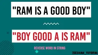 How to reverse the words in a string || Reverse the word in a string in python